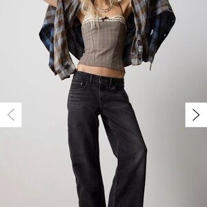 Women's Levi Low Loose Black Jeans- NWT